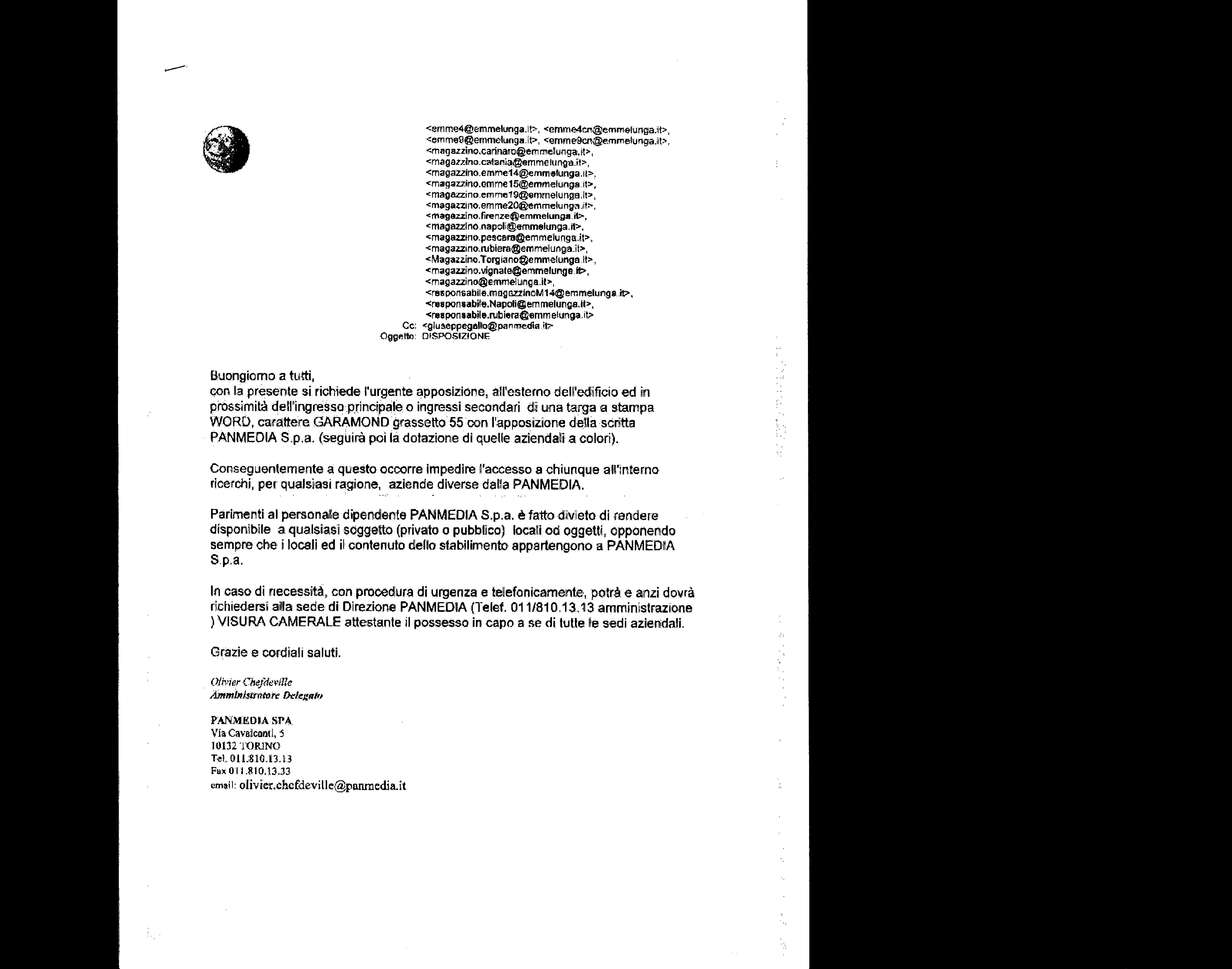 Lettera lancio nuovo prodotto